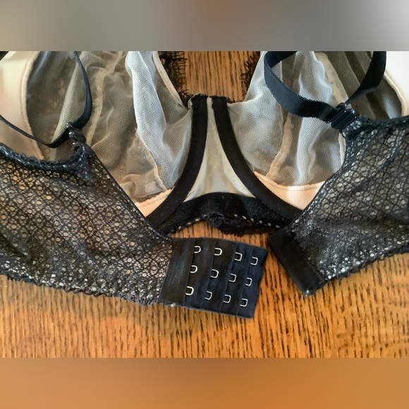 Victorias Secret Bra 38DD Dream Angels Push Up Without Padding Black Unlined Bra - Picture 3 of 4